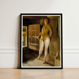 Framed Painting Nude Woman Warm Earthy Tones Wooden Anders Zorn, Paints, Four-pigment Austerity Mora, Taught, Art, Print, Häbre Roof