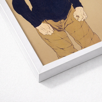Framed Artwork Stylized Illustration Hands Dark Blue Sleeves Edward Penfield’s Athlete, Harper’s Monthly Art, Director, Penfield, Print