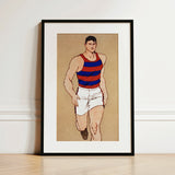 Athlete Running - Edward Penfield Art Print / Canvas, 12x18’’ / 31x46cm / Black Frame / Matboard, Posters Prints & Visual Artwork, Toby Leon