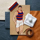 Athlete Running - Edward Penfield Art Print / Canvas, Penfield’s, Warm Sand-ochre Field, Edwardian Sporting Ideal, Made, Prints