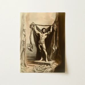 Atlas Ferro - Neo-Victoriaanse homo-fysiekkunstprint / canvas 