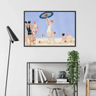 Au Lido George Barbier 1920s Fashion Art Framed Canvas, Framed Vintage Style Beach Scene Artwork People Ball