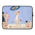 Au Lido - George Barbier 1920s Fashion Art Laptop Sleeve, Laptop Sleeve Vintage-style Beach Scene Illustration