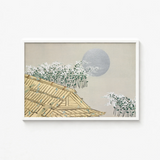 Framed Artwork Traditional Japanese-style Roof Golden Tiles Delicate Kamisaka Sekka Art, Print, Lacquered Hush Presses