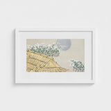 Autumn Evening - Kamisaka Sekka Art Print / Canvas White-framed Artwork Traditional Japanese-style Roof Delicate Blossoms Soft, Lacquered