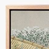 Light Wood-framed Canvas Print Delicate Illustration White Blossoms Kamisaka Sekka Art, Lacquered Hush Presses