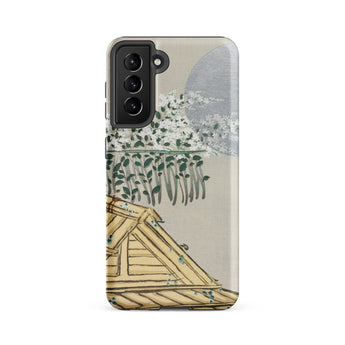 Autumn Flowers (aki no Hana) - Kamisaka Sekka Samsung Case, Galaxy S21 Fe / Matte, Smartphone Case Artistic Design House Roof Trees Moon