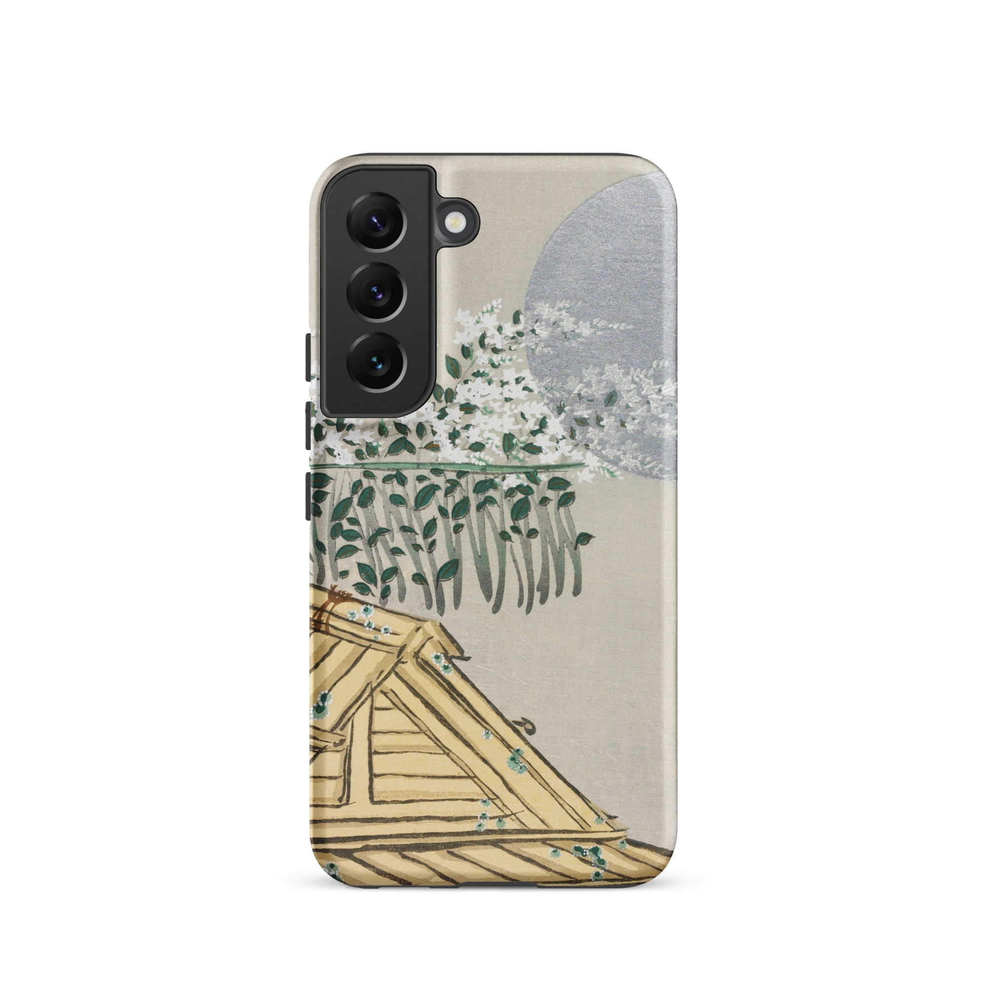 Autumn Flowers (aki no Hana) Kamisaka Sekka Samsung Case, Galaxy S22 / Matte, Smartphone Case Artistic Design House Roof Foliage Moon