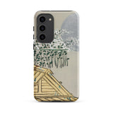 Autumn Flowers (aki no Hana) - Kamisaka Sekka Samsung Case, Smartphone Case Artistic Depiction House Beneath Moon Foliage