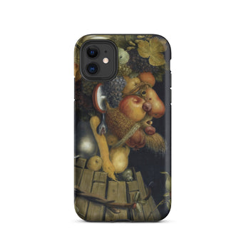 Autumn - Giuseppe Arcimboldo Iphone Case, 11 / Matte, Black Smartphone Case Arcimboldo-style Fruit Vegetable Portrait