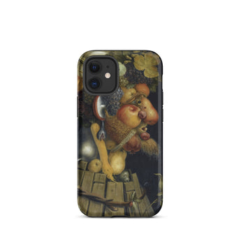 Autumn - Giuseppe Arcimboldo Iphone Case, 12 Mini / Matte, Black Smartphone Case Renaissance-style Fruit Vegetable Portrait