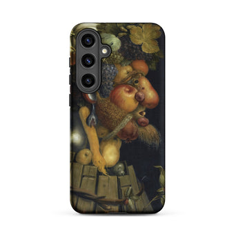 Autumn - Giuseppe Arcimboldo Samsung Case, Galaxy S24 Plus / Matte, Black Smartphone Case Whimsical Fruit Vegetable Life Painting