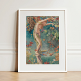 Autumn Scattering Leaves - John La Farge Art Print / Canvas, Autumn Scattering Leaves, Autumn Scattering, Scattering Leaves, John La
