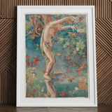 Autumn Scattering Leaves - John La Farge Art Print / Canvas, Autumn Scattering Leaves, Autumn Scattering, Scattering Leaves, John La