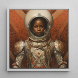 Ava - Black Lesbian Astronaut Art Print / Canvas, Black Lesbian Astronaut, Lesbian Astronaut Aesthetic, Queerest Astronaut