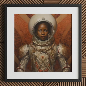 Ava - Black Lesbian Astronaut Art Print / Canvas, Black Lesbian Astronaut, Lesbian Astronaut Aesthetic, Queerest Astronaut