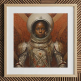 Ava - Black Lesbian Astronaut Art Print / Canvas Wooden Framed Astronaut Portrait Black Lesbian Astronaut, Aesthetic, Queerest