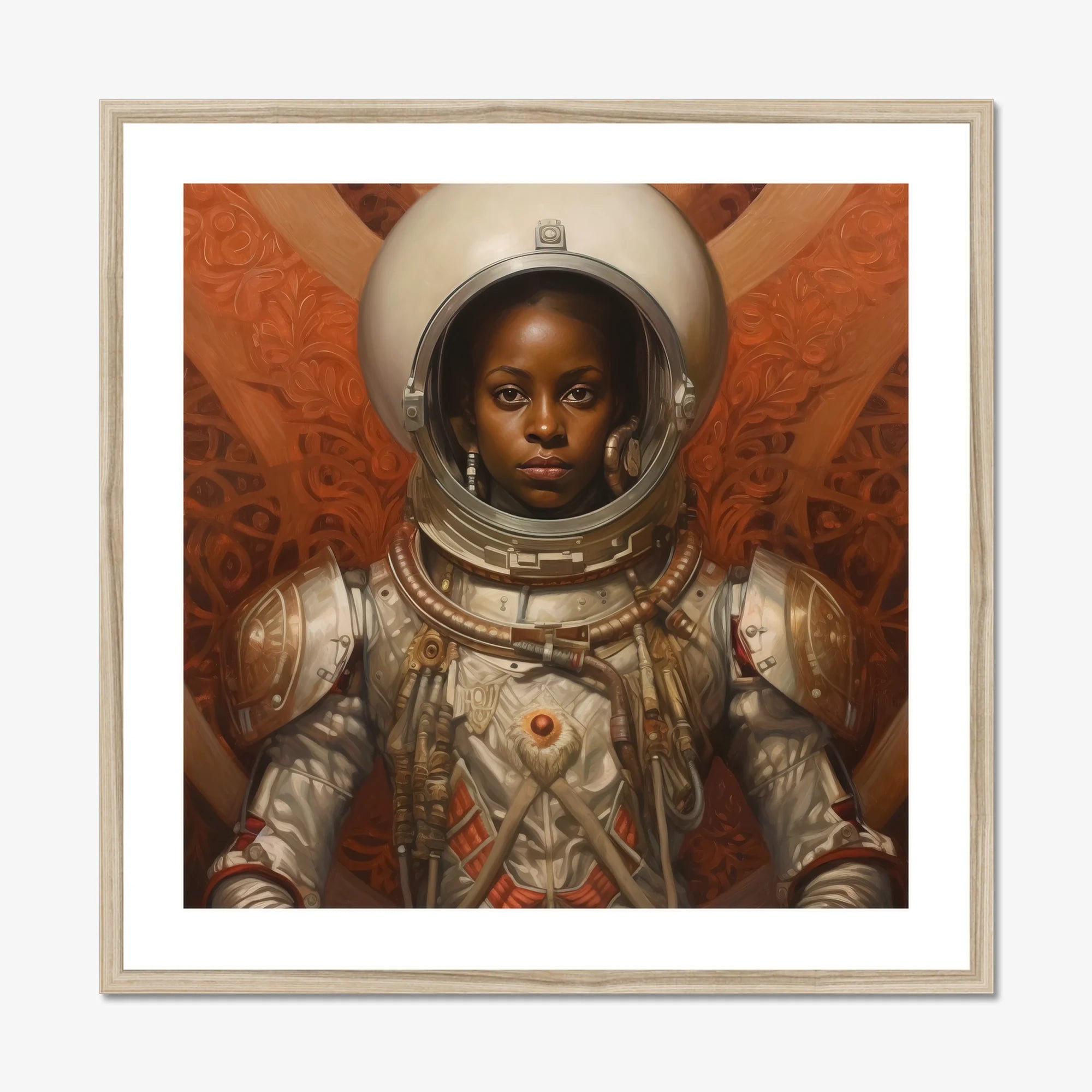 Ava - Black Lesbian Astronaut Art Print, Framed Portrait Black Astronaut