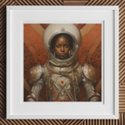 Ava - Black Lesbian Astronaut Art Print 20’’x20’’ / Unframed Posters Prints & Visual Artwork