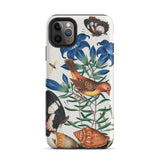 Avadavat Gentian Sawfly Swallowtail and Shells - James Bolton Iphone Case, 11 Pro Max / Matte, Floral Fauna Patterned Phone Case
