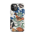 Avadavat Gentian Sawfly Swallowtail and Shells - James Bolton Iphone Case, 11 Pro / Tough Phone, Floral Fauna Patterned Phone Case
