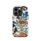Avadavat Gentian Sawfly Swallowtail and Shells - James Bolton Iphone Case, 14 Pro / Matte, Floral Fauna Patterned Phone Case