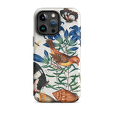 Avadavat Gentian Sawfly Swallowtail and Shells - James Bolton Iphone Case, 15 Pro Max / Matte, Floral Fauna Patterned Phone Case