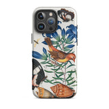 Avadavat Gentian Sawfly Swallowtail and Shells - James Bolton Iphone Case, 16 Pro Max / Matte, Floral Fauna Patterned Phone Case