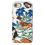 Avadavat Gentian Sawfly Swallowtail and Shells - James Bolton Iphone Case, 8 / Matte, Phone Case Colorful Nature-inspired Design Flowers