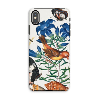 Avadavat Gentian Sawfly Swallowtail and Shells - James Bolton Iphone Case, Xs Max / Matte, Phone Case Colorful Nature-inspired Design