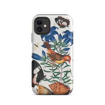 Avadavat Gentian Sawfly Swallowtail and Shells - James Bolton Phone Case Iphone 11 / Matte Floral Fauna Patterned Phone Case James Bolton’s