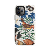 Avadavat Gentian Sawfly Swallowtail and Shells - James Bolton Phone Case Iphone 11 Pro / Matte Floral Fauna Patterned Phone Case James