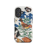 Avadavat Gentian Sawfly Swallowtail and Shells - James Bolton Phone Case Iphone 16 / Matte Bird Butterfly Patterned Phone Case James