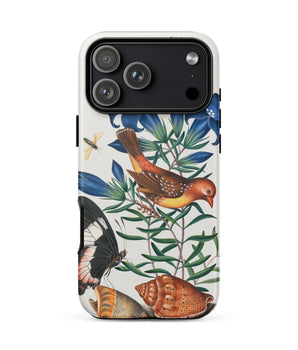 Iphone 17 Pro Max / Matte Avadavat Gentian Sawfly Swallowtail and Shells - James Bolton Phone Case Bolton’s Botanical, Brilliance
