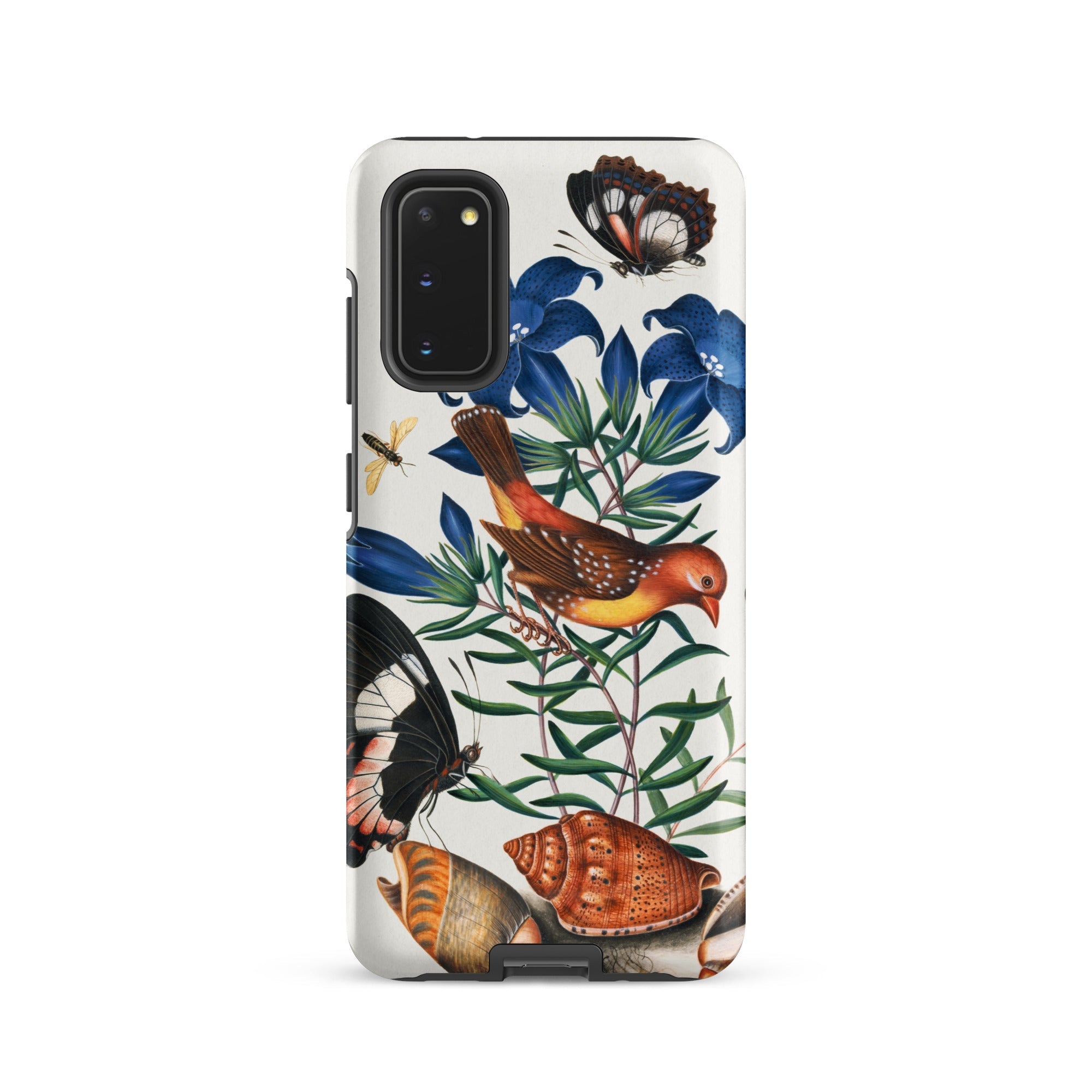 Avadavat Gentian Sawfly Swallowtail and Shells James Bolton Samsung Case, Galaxy S20 / Matte, Smartphone Case Colorful Nature Themed