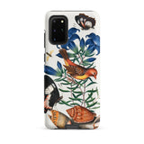 Avadavat Gentian Sawfly Swallowtail and Shells - James Bolton Samsung Case, Galaxy S20 Plus / Matte, White Smartphone Case Colorful