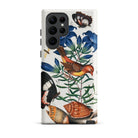 Avadavat Gentian Sawfly Swallowtail and Shells James Bolton Samsung Case, Galaxy S22 Ultra / Matte, White Smartphone Case Colorful Natural