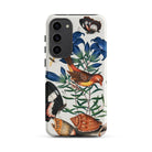 Avadavat Gentian Sawfly Swallowtail and Shells James Bolton Samsung Case, Galaxy S23 Plus / Matte, White Smartphone Case Colorful Nature