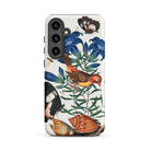 Avadavat Gentian Sawfly Swallowtail and Shells James Bolton Samsung Case, Galaxy S24 Plus / Matte, White Smartphone Case Colorful Nature