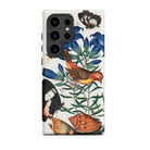 Avadavat Gentian Sawfly Swallowtail and Shells James Bolton Samsung Case, Galaxy S24 Ultra / Matte, White Phone Case Colorful Natural