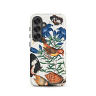 Avadavat Gentian Sawfly Swallowtail and Shells James Bolton Samsung Case, Galaxy S25 / Matte, White Phone Case Vibrant Bird Butterfly