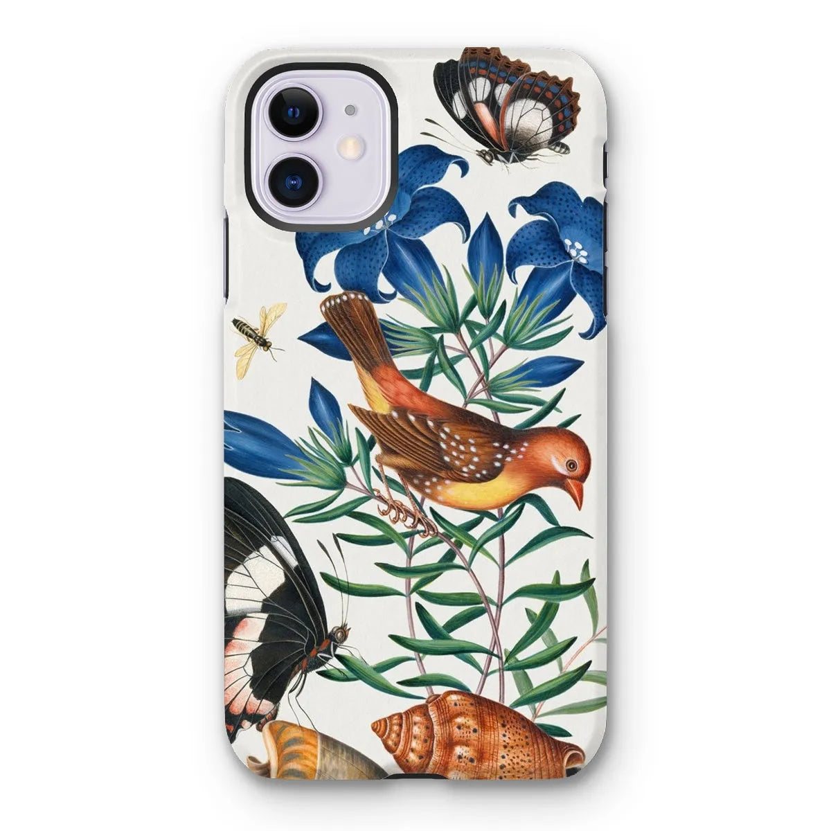 Avadavat Gentian Sawfly Swallowtail And Shells Phone Case - James Bolton - Iphone 11 / Matte - Mobile Phone Cases