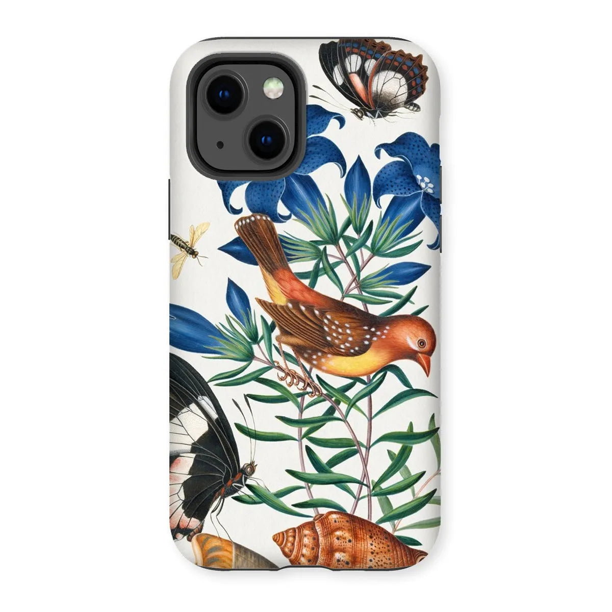 Avadavat Gentian Sawfly Swallowtail And Shells Phone Case - James Bolton - Iphone 13 / Matte - Mobile Phone Cases