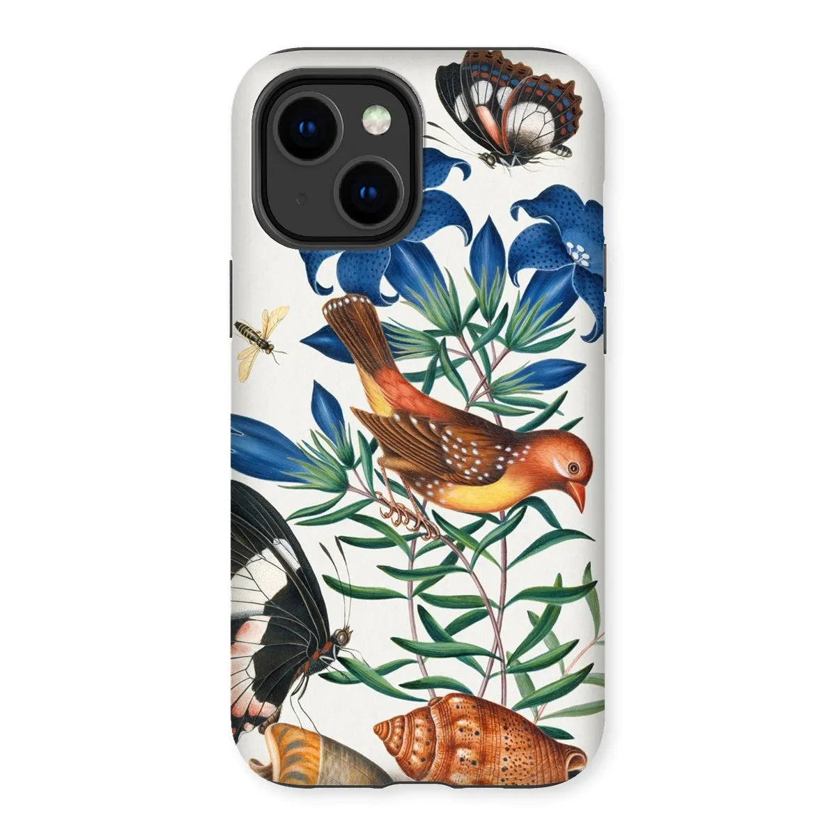 Avadavat Gentian Sawfly Swallowtail And Shells Phone Case - James Bolton - Iphone 14 Plus / Matte - Mobile Phone Cases