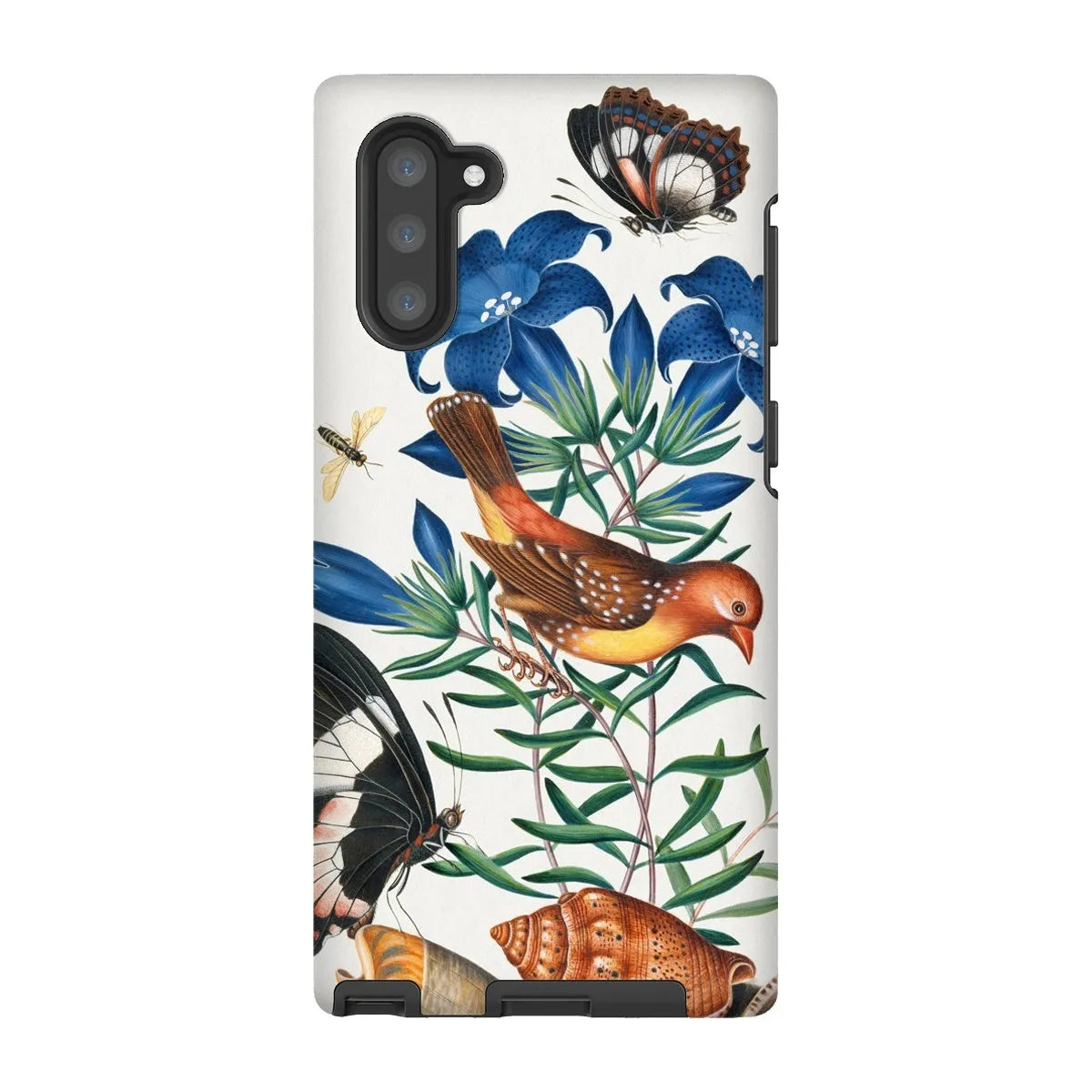 Avadavat Gentian Sawfly Swallowtail And Shells Phone Case - James Bolton - Samsung Galaxy Note 10 / Matte - Mobile