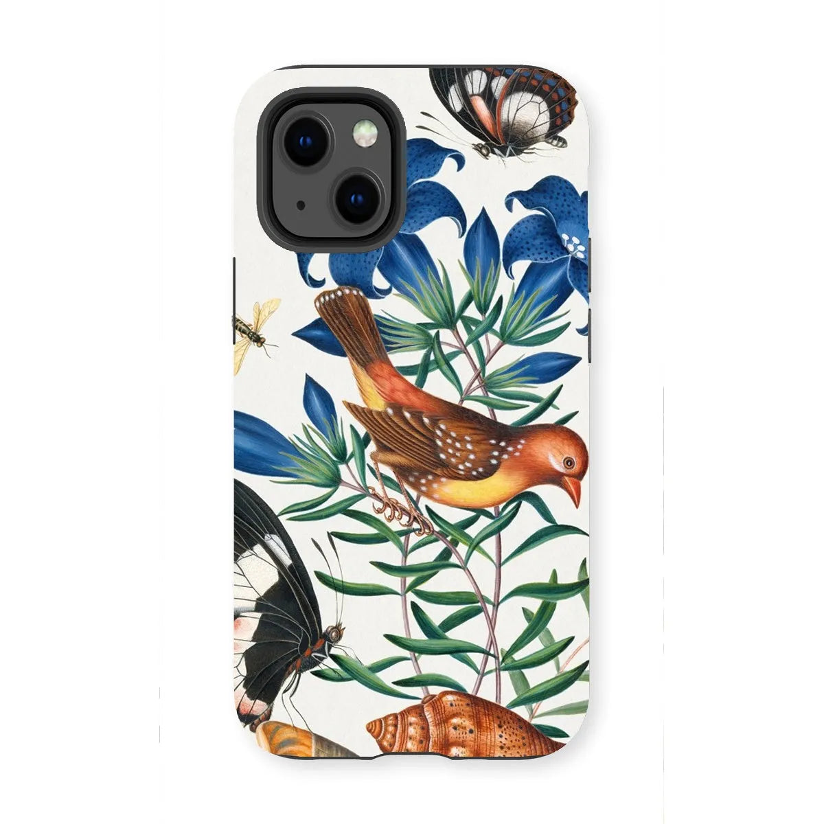 Avadavat Gentian Sawfly Swallowtail And Shells Phone Case - James Bolton - Iphone 13 Mini / Matte - Mobile Phone Cases