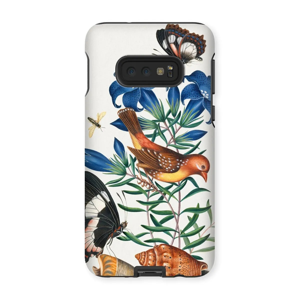 Avadavat Gentian Sawfly Swallowtail And Shells Phone Case - James Bolton - Samsung Galaxy S10e / Matte - Mobile Phone