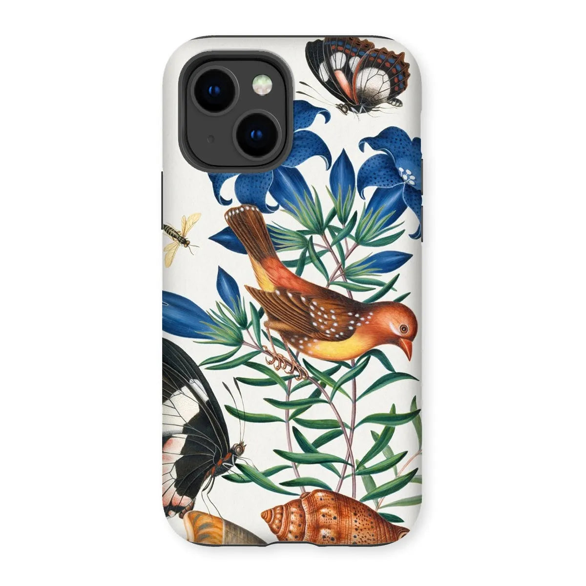 Avadavat Gentian Sawfly Swallowtail And Shells Phone Case - James Bolton - Iphone 14 / Matte - Mobile Phone Cases