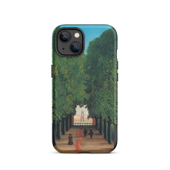 Avenue Saint Cloud Park - Henri Rousseau Iphone Case, 13 / Matte, Iphone Case Painting Tree-lined Path