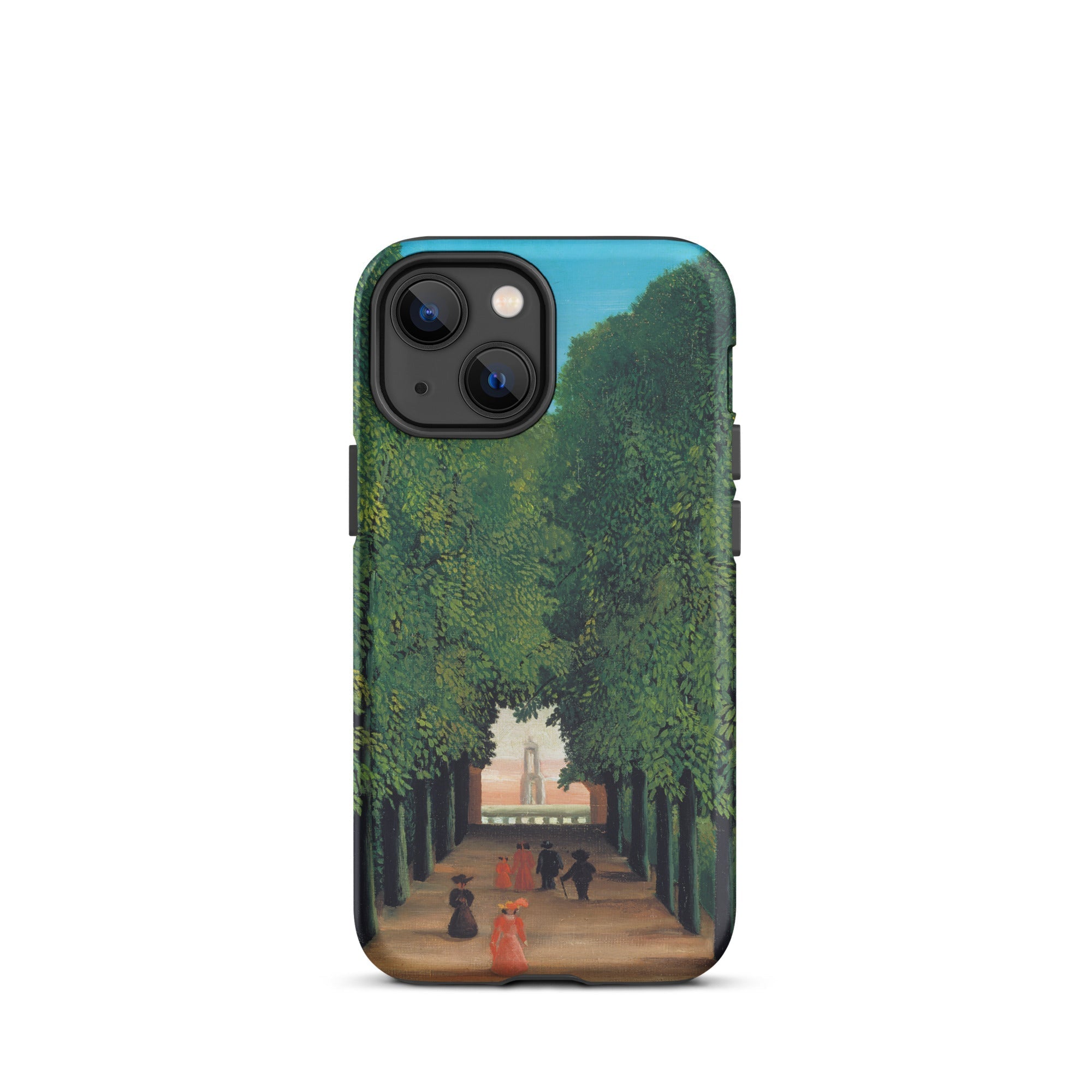 Avenue Saint Cloud Park Henri Rousseau Iphone Case, 13 Mini / Matte, Phone Case Painting Tree Lined Path